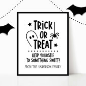 Halloween Trick or treat Tafelteken Poster