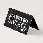 Halloween Trick or treat Topper Spiders Bag Label Visitekaartje (Achterkant)