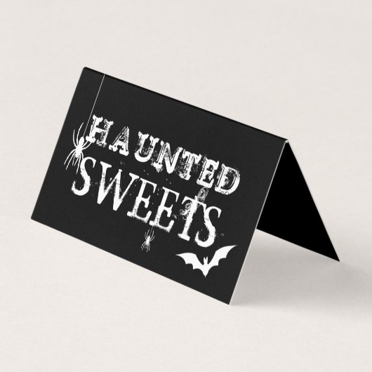 Halloween Trick or treat Topper Spiders Bag Label Visitekaartje (Achterkant)