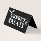 Halloween Trick or treat Topper Spiders Bag Label Visitekaartje (Voorkant)