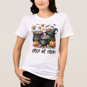 HALLOWEEN TRICK OR TREAT Tri-Blend SHIRT (Voorkant)