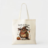 Halloween Trick or treat Uil in een heks Pet Tote Bag (Voorkant)