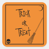 Halloween Trick or treat Vierkante Sticker (Voorkant)