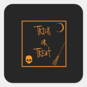 Halloween Trick or treat Vierkante Sticker (Voorkant)