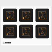 Halloween Trick or treat Vierkante Sticker (Vel)