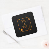 Halloween Trick or treat Vierkante Sticker (Envelop)