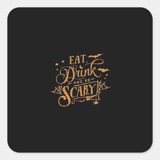 Halloween Trick Or Treat  Vierkante Sticker (Voorkant)