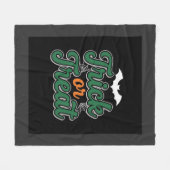 Halloween Trick or Treat Vleermuis Web Design_1 Fleece Deken (Voorkant (Horizontaal))