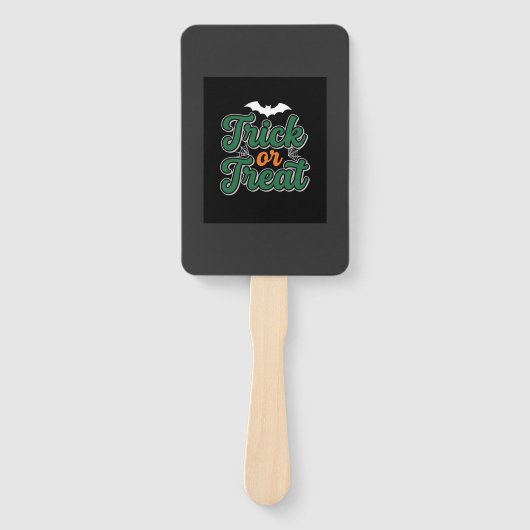 Halloween Trick or Treat Vleermuis Web Design_1 Handwaaier (Voorkant)