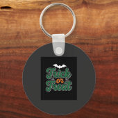 Halloween Trick or Treat Vleermuis Web Design_1 Sleutelhanger (Voorkant)