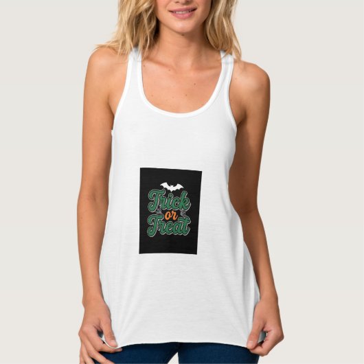 Halloween Trick or Treat Vleermuis Webdesign_1 Tanktop (Voorkant)