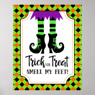 halloween trick or treat voor gebaren poster
