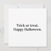 Halloween Trick or treat voor kinderen Kaart (Achterkant)