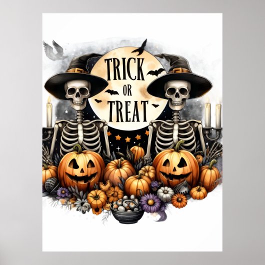 Halloween Trick or Treat Wall Poster  (Voorkant)