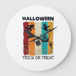 Halloween Trick Or Treat Weerwolf Heks Skelet U Grote Klok