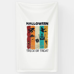 Halloween Trick Or Treat Weerwolf Heks Skelet U Spandoek