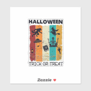 Halloween Trick Or Treat Weerwolf Heks Skelet U Sticker