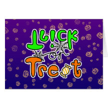 Halloween Trick or treat Wenskaart