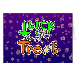 Halloween Trick or treat Wenskaart