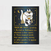 Halloween Trick or treat Wenskaart Kaart (Voorkant)