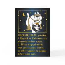Halloween Trick or treat Wenskaart