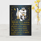 Halloween Trick or treat Wenskaart Kaart (Gele Bloem)