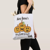 Halloween Trick or treat Whimsical Jack O'Lantern Tote Bag (Dichtbij)