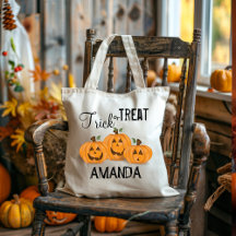 Halloween Trick or treat Whimsical Pumpkin