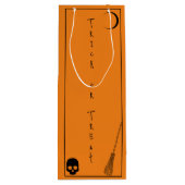 Halloween Trick or treat Wijn Cadeautas (Achterkant)