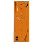 Halloween Trick or treat Wijn Cadeautas (Voorkant)