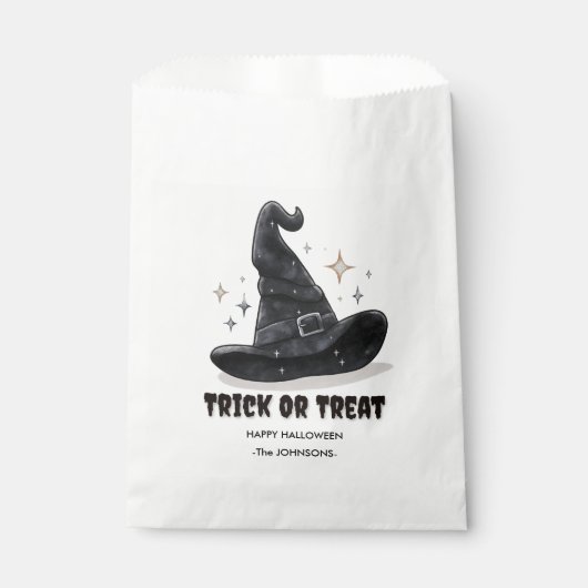 Halloween Trick or treat - Witch Pet Design Bedankzakje (Voorkant)