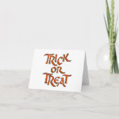 Halloween Trick or treat Words Kaart (Voorkant)