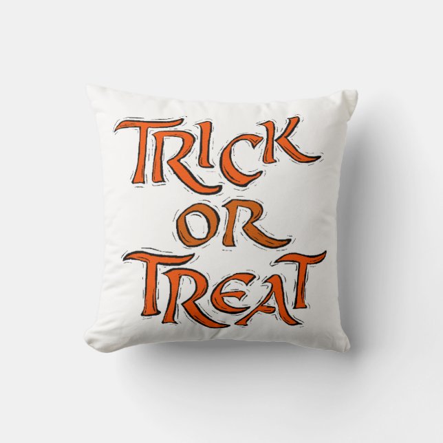 Halloween Trick or treat Words Kussen (Voorkant)
