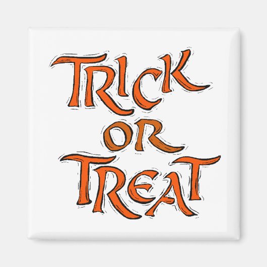 Halloween Trick or treat Words Magneet (Voorkant)