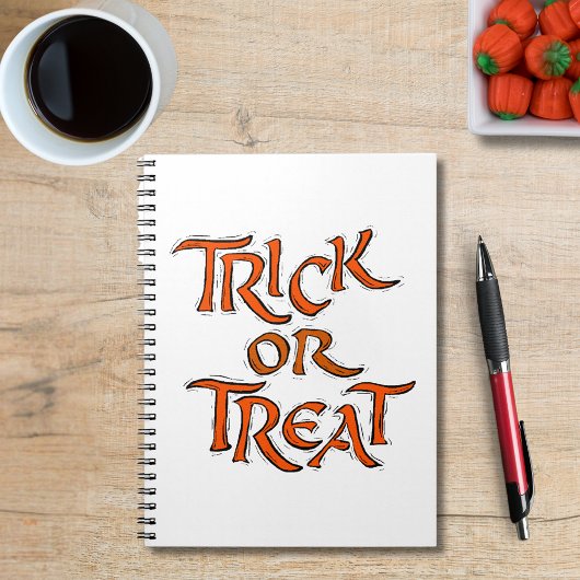Halloween Trick or treat Words Notitieboek