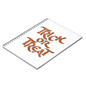 Halloween Trick or treat Words Notitieboek (Linkerzijde)