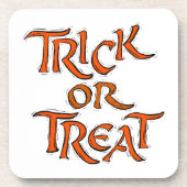Halloween Trick or treat Words Onderzetter (Voorkant)