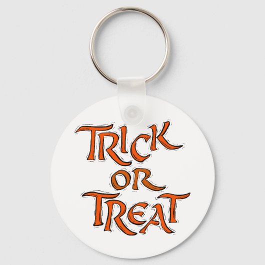 Halloween Trick or treat Words Sleutelhanger (Voorkant)