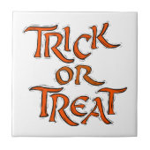 Halloween Trick or treat Words Tegeltje (Voorkant)