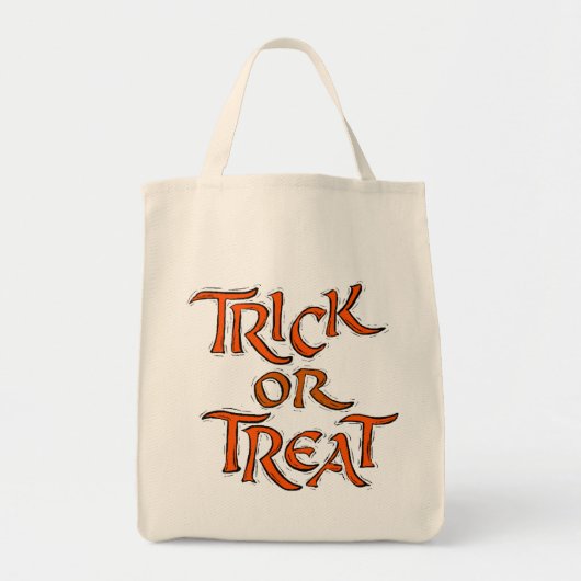 Halloween Trick or treat Words Tote Bag (Voorkant)