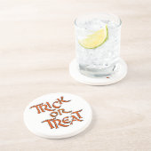 Halloween Trick or treat Words Zandsteen Onderzetter (Zijkant)