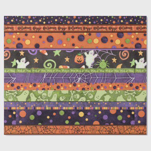 Halloween Trick or treat Wrapping Paper Gift Wrap Cadeaupapier (Vlak)