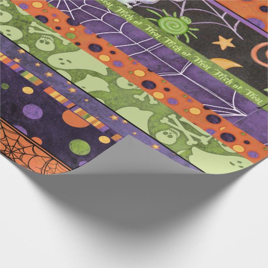 Halloween Trick or treat Wrapping Paper Gift Wrap Cadeaupapier (Hoek)