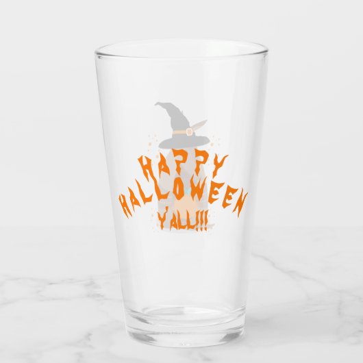 Halloween Trick-or-Treating Armadillo Witch Texas Glas (Achterkant)