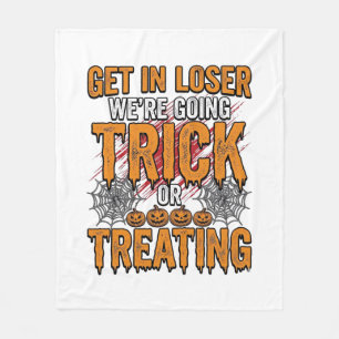 Halloween Trick Or Treating Vintage Typografie Des Fleece Deken