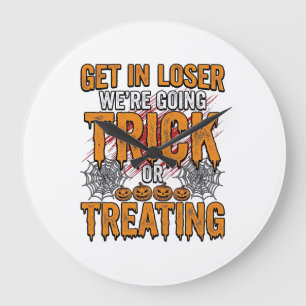 Halloween Trick Or Treating Vintage Typografie Des Grote Klok