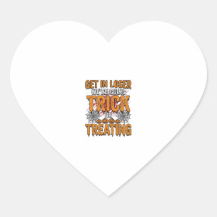 Halloween Trick Or Treating Vintage Typografie Des Hart Sticker