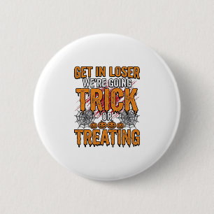 Halloween Trick Or Treating Vintage Typografie Des Ronde Button 5,7 Cm