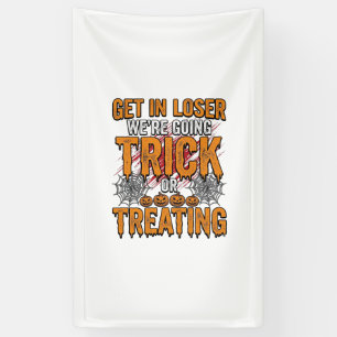 Halloween Trick Or Treating Vintage Typografie Des Spandoek