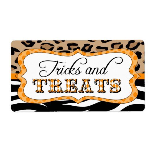 Halloween Tricks en Treats Food Label (Voorkant)